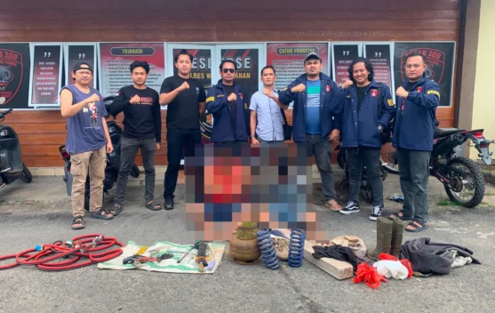 Polres Way Kanan Tangkap Dua Pencuri Rel Kereta PT KAI