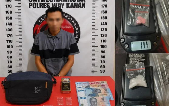 Satresnarkoba Polres Way Kanan Ringkus Terduga Pengedar Narkoba