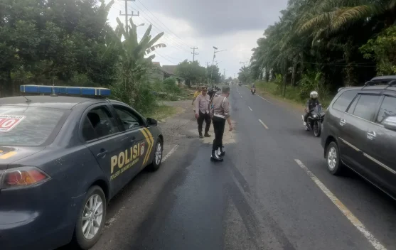 Tumpahan Solar di Jalinsum Way Kanan, Polisi Gerak Cepat
