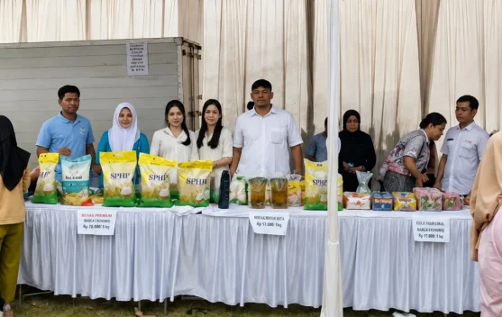 Bulog Lampung Utara Jaga Pasokan Pangan Lewat Pasar Murah