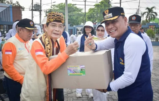 PWRI Metro dan Palembang Menggelar Senam Bersama