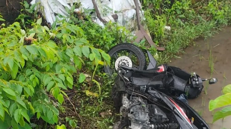 Pemotor Masuk Sawah usai Tabrakan dengan Mobil di Jetis, Bantul