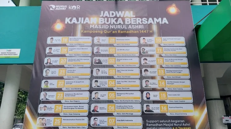 Deretan Tokoh Pengisi Kajian Buka Bersama di Masjid Nurul Ashri
