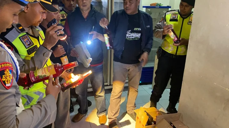 Lagi, Polres Bantul Sita Puluhan Botol Miras Ilegal Kala Ramadan