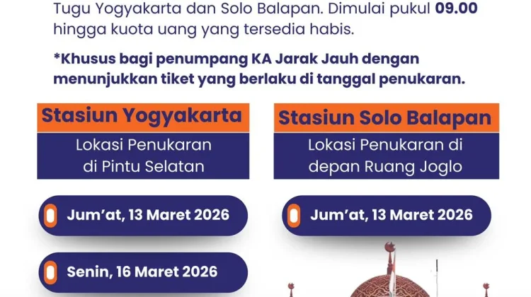 Ada Loket Penukaran Uang Baru di Stasiun Yogyakarta, Catat Tanggalnya!