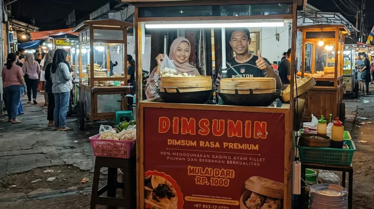 Dimsum Jalan Terban Ramai Diserbu Pembeli Malam