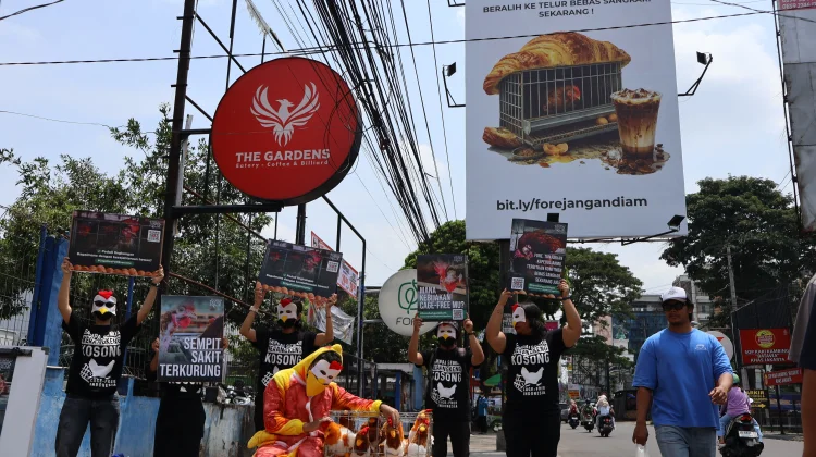 Animal Friends Jogja Tuntut Waralaba Fore Coffee Beralih ke Telur Bebas Sangar