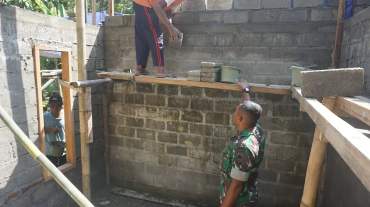 Pembangunan Rumah Tidak Layak Huni Program TMMD Berjalan Lancar