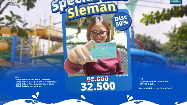 Waterboom Hadirkan Potongan Spesial dalam Rangka HUT Sleman