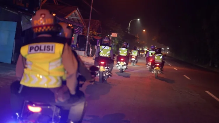 Jaga Kondusivitas, Polres Bantul Gelar Patroli Skala Besar di Sejumlah Titik