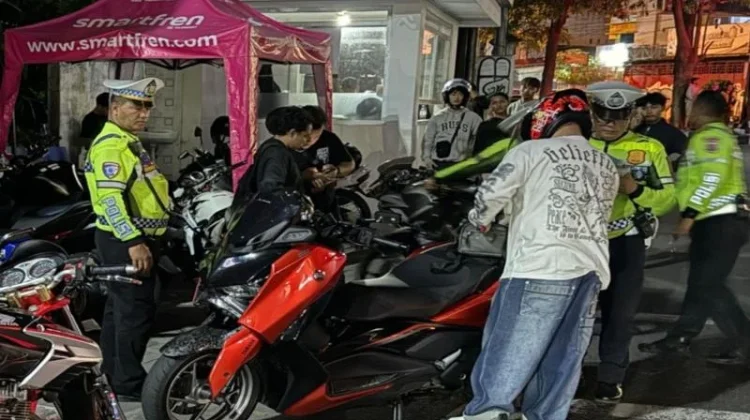 Cegah Balap Liar dan Kejahatan Jalanan, Polresta Sleman Razia Knalpot Brong