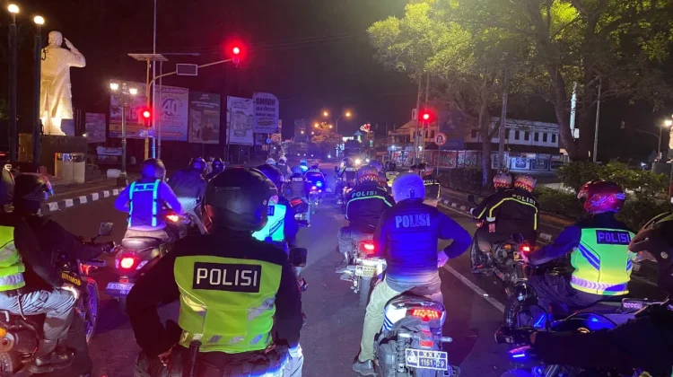 Pastikan Kondusivitas Lingkungan, Polres Bantul Gelar Patroli Skala Besar