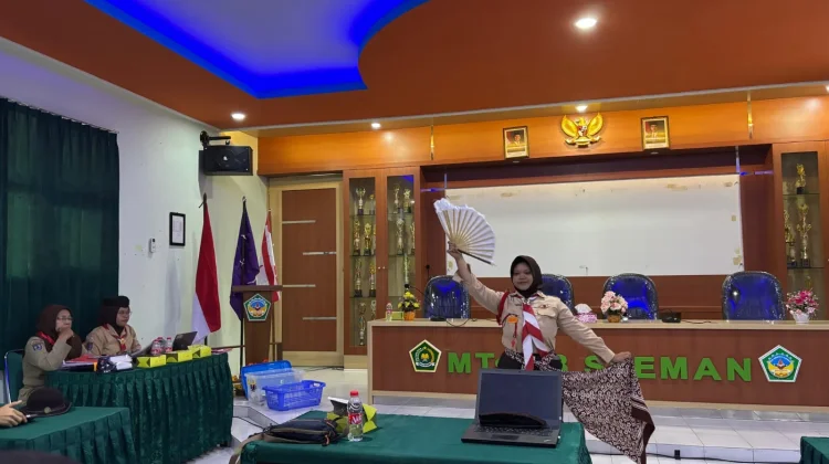 Penggalang MTsN 8 Sleman Tampilkan Tari dalam Seleksi Pramuka Garuda