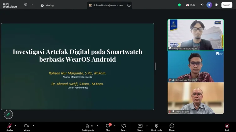 Riset Magister Informatika UII, Bongkar Artefak Digital Smartwatch tanpa Rooting