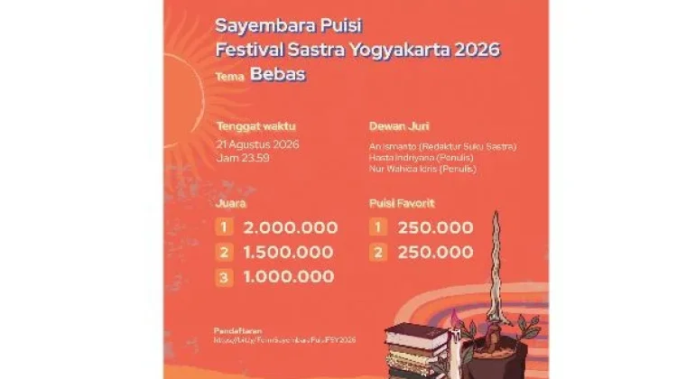 Festival Sastra Yogyakarta 2026 Dibuka, Sayembara Puisi Nasional Kembali Digelar