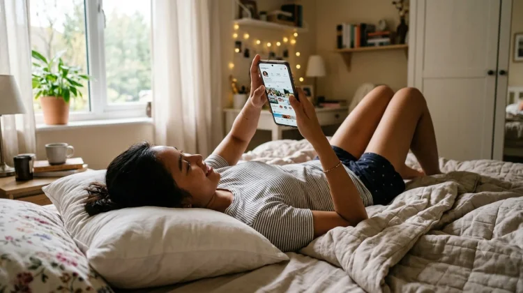 Bahaya Scrolling Sosmed Sambil Rebahan bagi Kesehatan