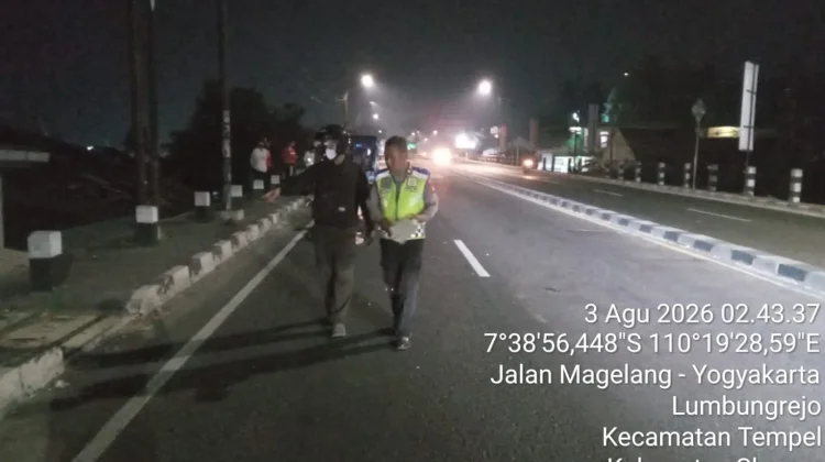Kurang Konsentrasi, Kecelakaan Tunggal Terjadi di Jalan Magelang KM 18