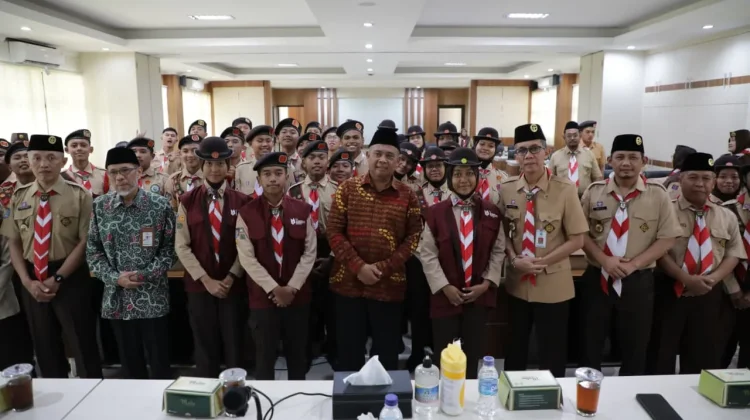 Tempa Disiplin dan Bangun Karakter, Puluhan Pramuka di Sleman Berangkat Jamnas XII