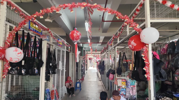 Geliat Baru Pasar Godean Bernuansa Merah Putih