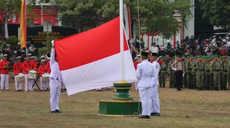 Paskibraka Gunungkidul Sukses Kibarkan Merah Putih pada HUT RI Ke-81