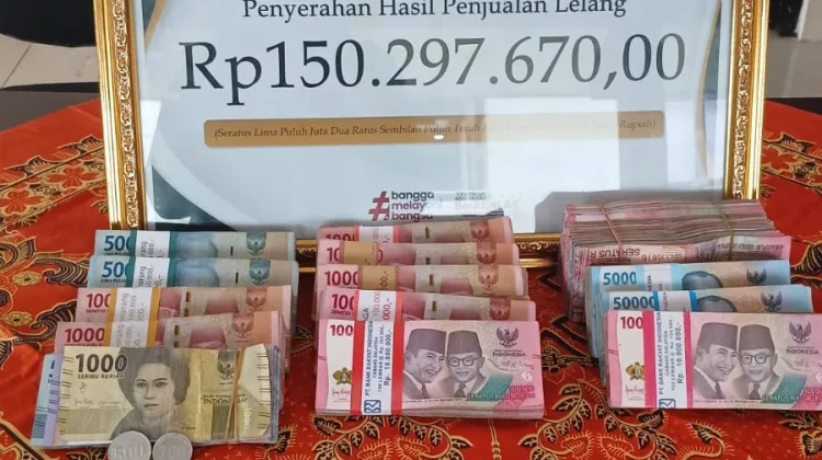 Tindak Lanjut Putusan, Uang Lelang Hasil Barang Rampasan diserahkan ke Negara