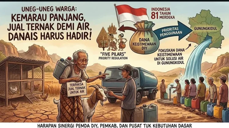 Kekeringan di Gunungkidul, Warga Rela Jual Ternak Demi Air Bersih