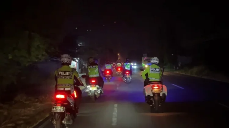 Cegah Kejahatan Jalanan dan Balap Liar, Polres Bantul Gelar Patroli Skala Besar