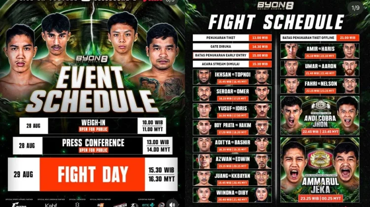 BYON Combat Showbiz 8 Sajikan Duel Sengit Internasional