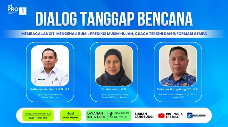 BMKG Prediksi Awal Musim Hujan di DIY pada Dasarian III November 2026