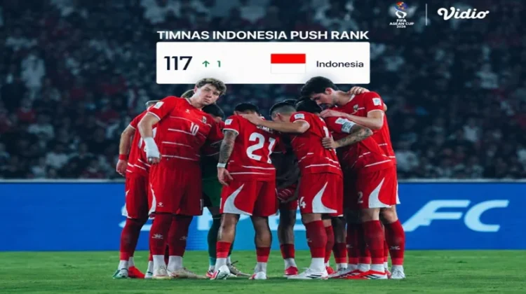 Timnas Indonesia Naik ke Posisi 117 Dunia