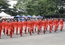 Tanamkan Jiwa Nasionalisme, Ratusan Pelajar Ikuti Lomba Baris Berbaris