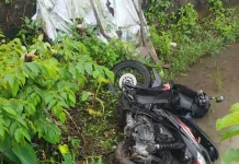 Pemotor Masuk Sawah usai Tabrakan dengan Mobil di Jetis, Bantul