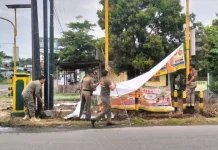 Sebanyak 26 Reklame Ilegal Ditertibkan Satpol PP Bantul