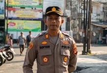 Wujudkan Mudik Aman, Polsek Playen Siaga di Bundaran Siyono