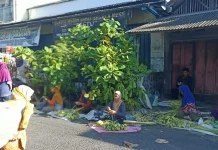 Songsong Idulfitri, Pedagang Selongsong Ketupat Ramai Pembeli