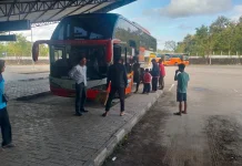 Terjadi Lonjakan Penumpang Arus Balik di Terminal Dhaksinarga