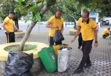 Jaga Kesehatan Lingkungan, Polres Bantul Gelar Aksi Bersih-bersih Massal