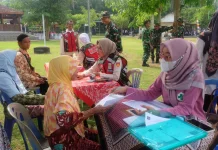 Klinik Kartika Kodim 0731 Kulon Progo Gelar Pemeriksaan Kesehatan Gratis di TMMD