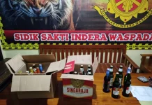 Lagi, Polres Bantul Sita Puluhan Botol Miras di Dua Lokasi Berbeda
