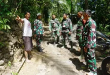 Dandim 0731 Kulon Progo Tinjau Pelaksanaan Rabat Beton di Pedukuhan Senden
