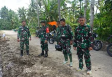 Dansatgas TMMD Beri Perhatian pada Pembangunan Talud Jalan