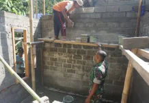 Pembangunan Rumah Tidak Layak Huni Program TMMD Berjalan Lancar