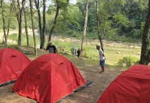 Menikmati Syahdunya Camping dan Senam Relaksasi di Tepi Sungai Oya Tahura Bunder