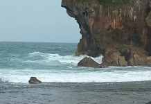 Potensi Gelombang Air Laut Pasang di Gunungkidul, Wisatawan Diimbau Waspada