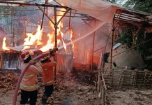 Kebakaran Pabrik Kopra, Kerugian Capai Rp200 Juta