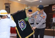 Polda DIY Gelar Upacara Pencucian Pataka Sambut Hari Bhayangkara ke-80