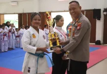 Bentuk Karakter Tangguh Siswa, Polres Kulon Progo Gelar Kejuaraan Karate