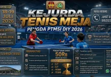 Kejurda Tenis Meja DIY Siap Hadirkan Ratusan Atlet Terbaik
