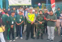 Pengamanan Jalan Sehat  Peringati Milad Masjid Mubaroq