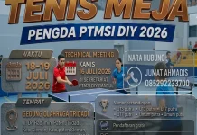 Ratusan Petenis Meja Terbaik Siap Beradu di Kejurnas DIY